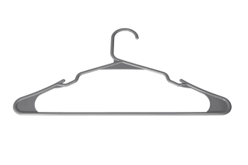 Grey Plastic Hangers 10Pcs