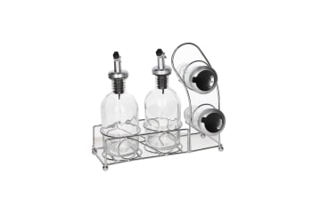 Oil /Vinegar/ Salt /Pepper Dispenser Set With Holder 