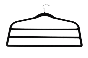 Black Velvet Trouser Hanger 3pcs 44.5cm