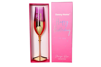 21th Birthday Champagne Glass