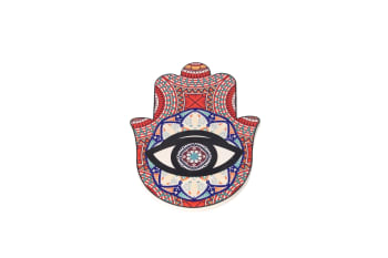 Ceramic Hamsa Hand Coaster 11cm	 