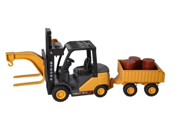 Forklift & Trailer Truck Toy 34cm