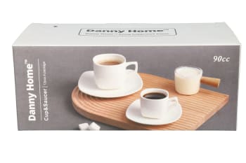  Espresso Cups &amp; Saucers 12pcs 80ml - default