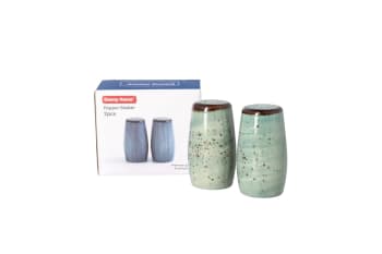 Green Porcelain Salt And Pepper Shaker 2Pcs. - default