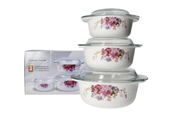 Opal Glass Casserole Pot Set 3pcs - default