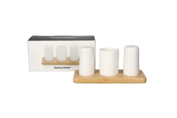 Salt &amp; Pepper Shaker with Stand 4pcs - default
