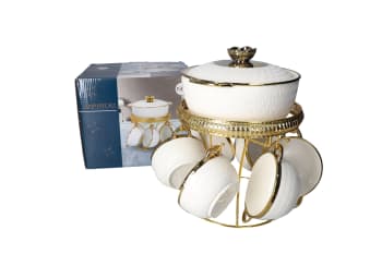 Casserole Soup Dish &amp; Bowls Set 8pcs - default