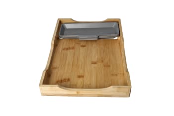 Bamboo Cutting Board With Trays 5pcs - default