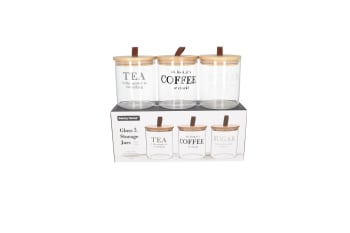 Tea Glass Canister Set 3pcs - default