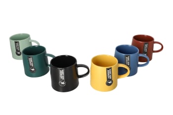 Ceramic Colorful Cups Set 6pcs 11.5cm