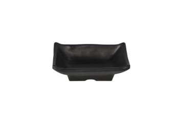 Black Melamine Rectangular Sauce Bowl 10cm - default