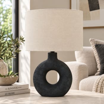 Back Porcelain Table Lamp 45cm