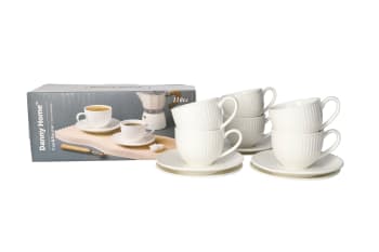 Cappuccino Cup &amp; Saucer 12pcs 110ml 