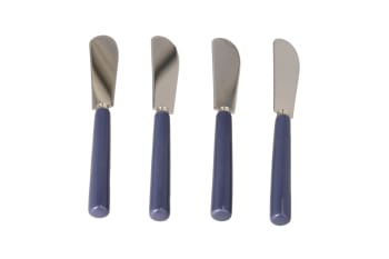 4 Pcs Blue Porcelain Butter Knife Set  