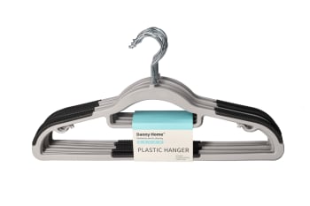Grey Plastic Hangers 10Pcs - default