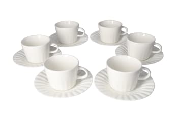 Espresso Cup &amp; Saucer Set 12pcs 250ml 
