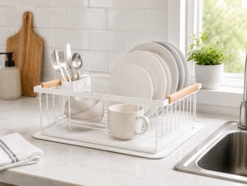 Dish Rack with Diatomite Drip Tray 42.4cm