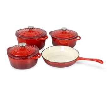 7pcs Cast Iron Pot Set - default