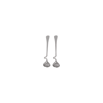 Wavy Long Handle Dessert Spoon 2pcs 18.6cm