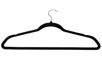 Black Velvet Clothes Hanger 10pcs 44.5cm