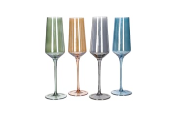 Crystal Champagne Glasses 4 Pcs 300ml