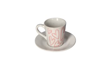 Ceramic Tea Cup &amp; Saucer 12pcs 80ml - default