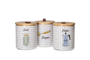 Glass Canister Set 3pcs 750ml - default