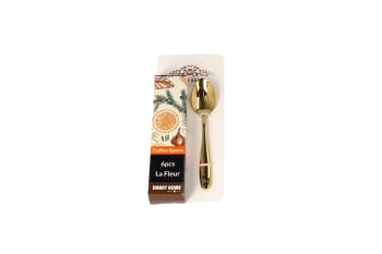 Gold Stainless Steel Titanium Coffee Spoon 6pcs 7cm - default