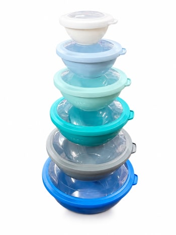 12pcs Nesting Bowl Set With Airtight Lids  - default