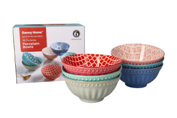 Bohemian Design Soup Bowls 6pcs 15.6cm