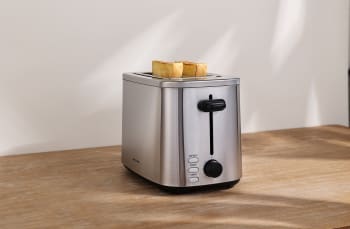 Silver Two Slice Toaster 27.5cm - default