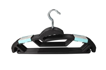 Black Plastic Hangers 10Pcs - default