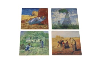 Absorbent Assorted Coasters 4pcs 9.9cm - default