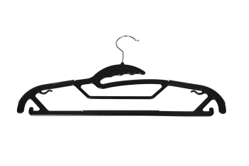 Black Plastic Hangers 10Pcs