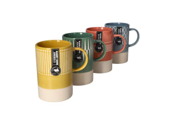 Geometric Coffee Mug 4pcs 11.5cm