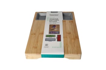 Bamboo Cutting Board With Trays 5pcs - default