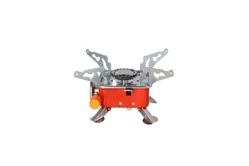 Silver Stainless Steel Portable Camping Gas Stove 92mm