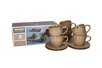 Coffee Cup &amp; Saucer 12pcs 220ml - default