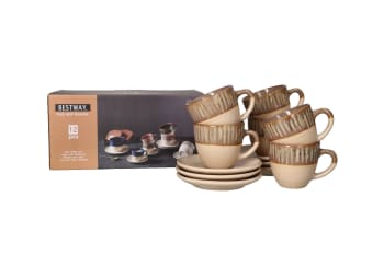  Expresso Cups &amp; Saucer 12pcs 100ml - default