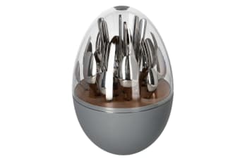 Silver Egg Shaped 24pcs Cutlery Set 