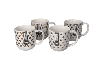 Polka-Dot Tea Mug 4pcs 12.5cm - default