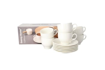  Cappuccino Cup &amp; Saucer 12pcs 220ml - default