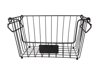 Black Wire Pantry Storage Rack 34cm - default
