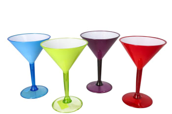 Continental Homeware Martini Plastic Glass 250ml 11cm - default