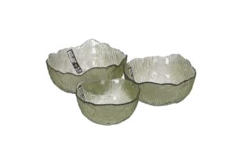 Green Glass Cereal Bowl 17cm - default