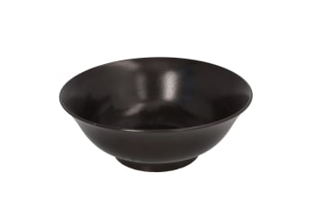 Black Round Stoneware Salad Bowl 21cm