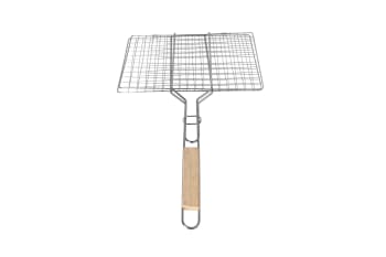  Silver Stainless Steel Barbecue Wire Mesh Grill 61.7cm