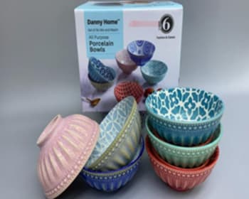 Bohemian Design Sauce Bowls 6pcs 9.1cm - default
