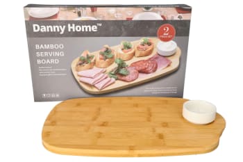 Bamboo Board &amp; Bowl Set 2pcs 