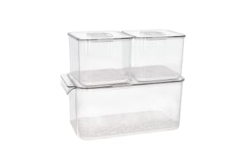 Fruit &amp; Veggie Storage Containers 3pcs - default